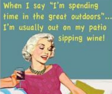 The great outdoors is best with wine in hand
