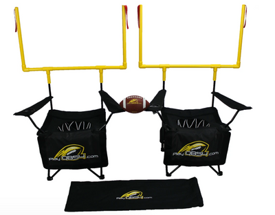 Holiday Gift Ideas Online the best tailgate  entertainment with two chairs that with net in the seat and goal posts to play football with as few as 2 players