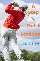 Man driving from the tee using what he learned using the 6 step Golf Lessons program to improve your golf swings